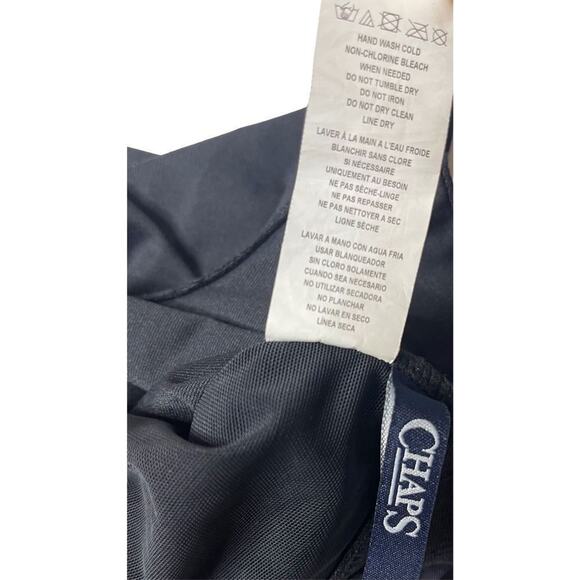 Chaps Slimming Fit Black One Piece Swimsuit Size 8 - Picture 7 of 12